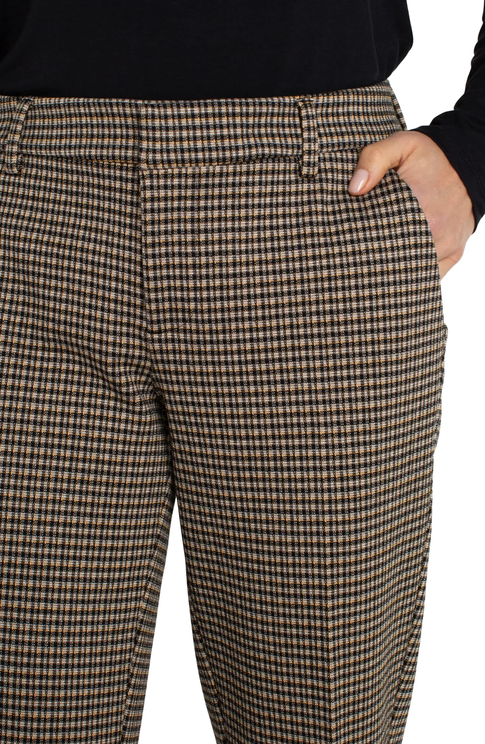 Pants|Trousers-Liverpool Los Angeles KELSEY KNIT TROUSER Blacktancheck