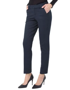 Pants|Trousers-Liverpool Los Angeles KELSEY KNIT TROUSER PATTERNED KNIT Navybirdseye
