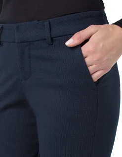 Pants|Trousers-Liverpool Los Angeles KELSEY KNIT TROUSER PATTERNED KNIT Navybirdseye