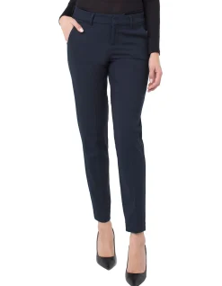 Pants|Trousers-Liverpool Los Angeles KELSEY KNIT TROUSER PATTERNED KNIT Navybirdseye