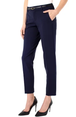 Trousers|Pants-Liverpool Los Angeles KELSEY KNIT TROUSER SUPER STRETCH Cadetblue
