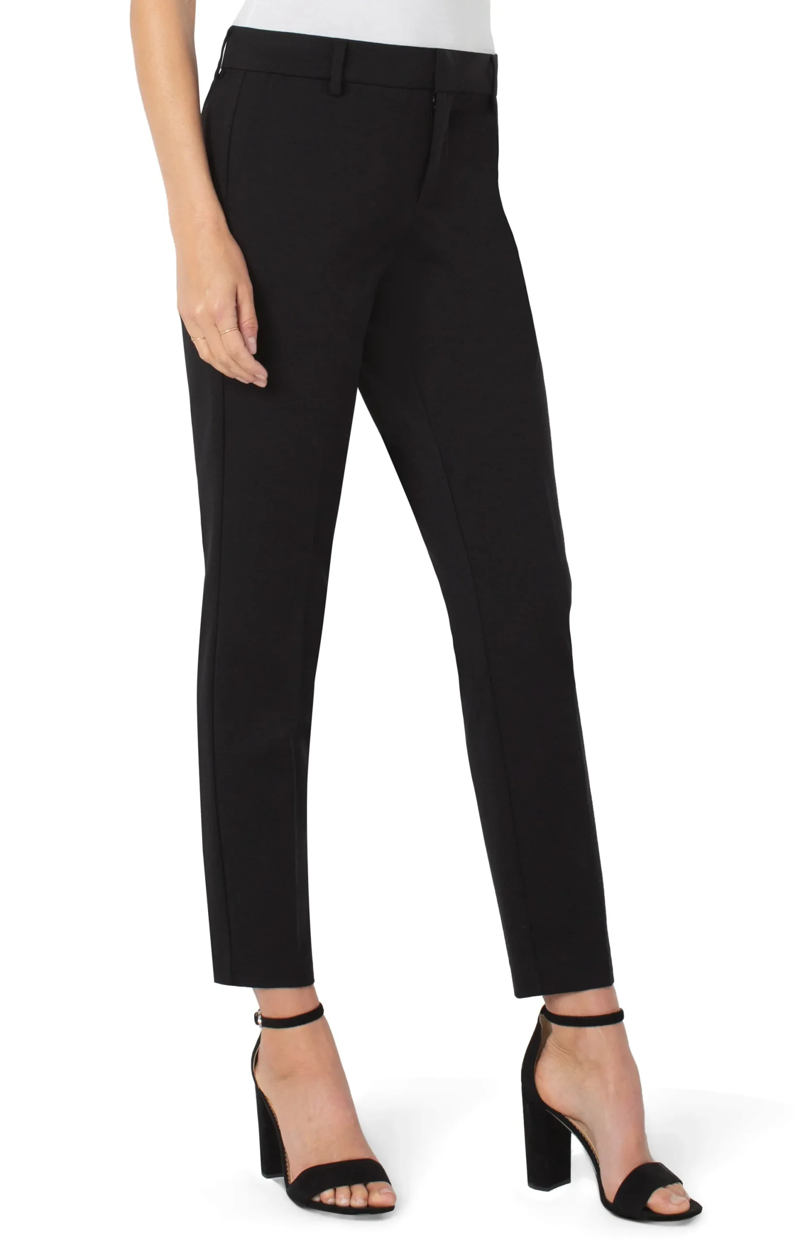 Trousers|Pants-Liverpool Los Angeles KELSEY KNIT TROUSER SUPER STRETCH Black