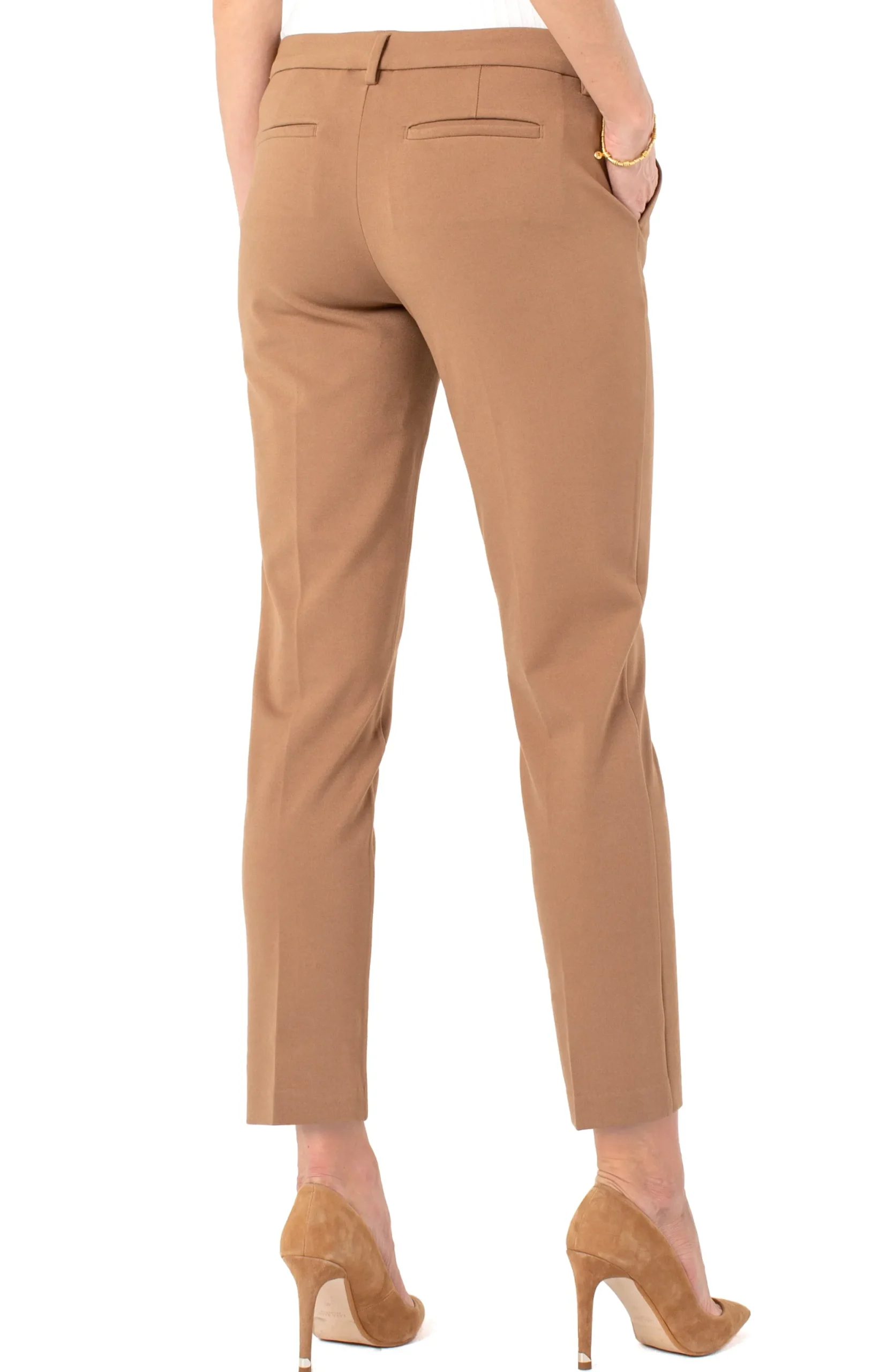 Trousers|Pants-Liverpool Los Angeles KELSEY KNIT TROUSER SUPER STRETCH Maple