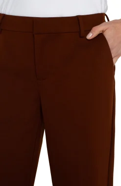 Trousers|Pants-Liverpool Los Angeles KELSEY KNIT TROUSER SUPER STRETCH Richmahogany