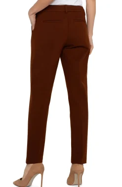 Trousers|Pants-Liverpool Los Angeles KELSEY KNIT TROUSER SUPER STRETCH Richmahogany