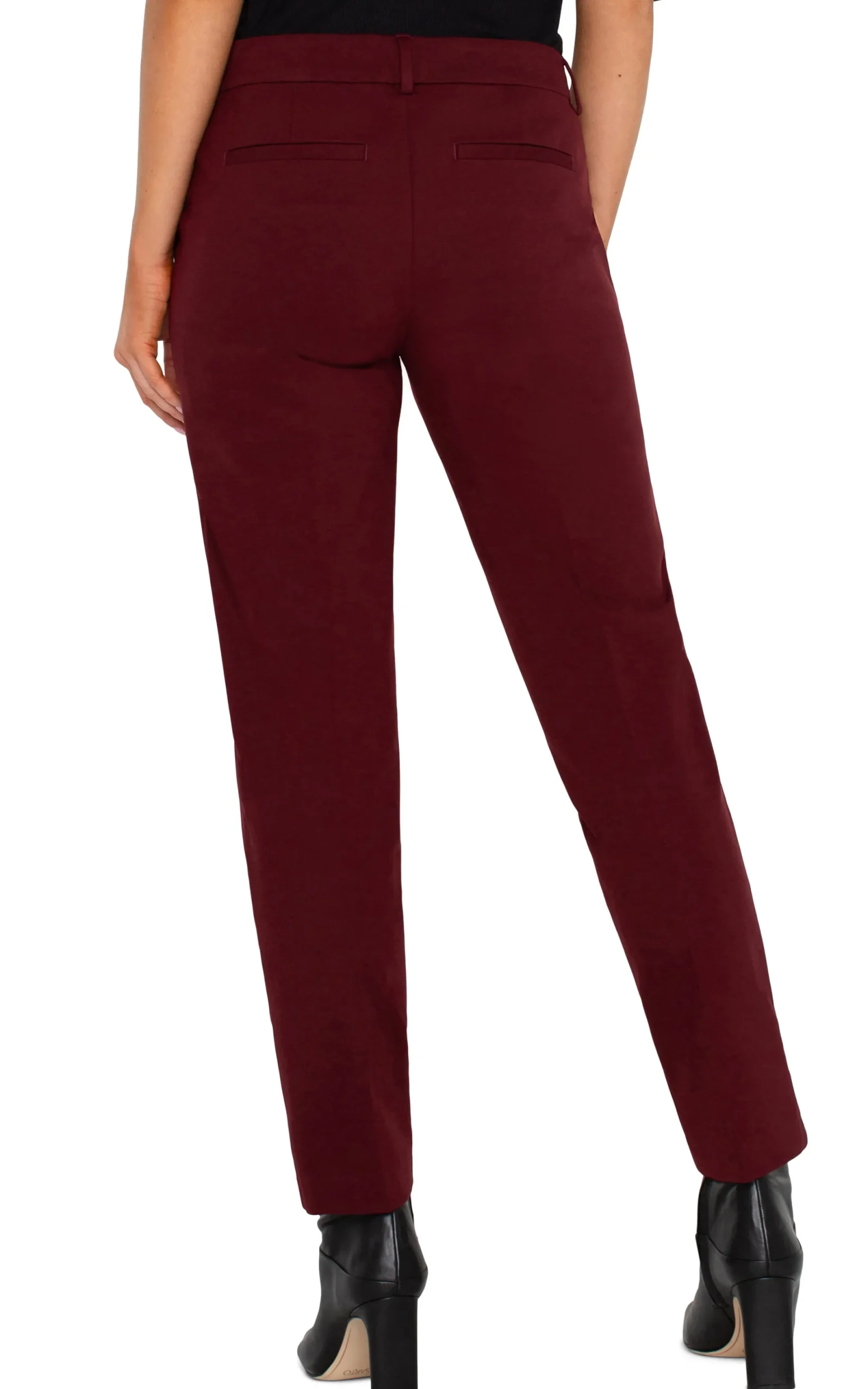 Trousers|Pants-Liverpool Los Angeles KELSEY KNIT TROUSER SUPER STRETCH Bordeaux