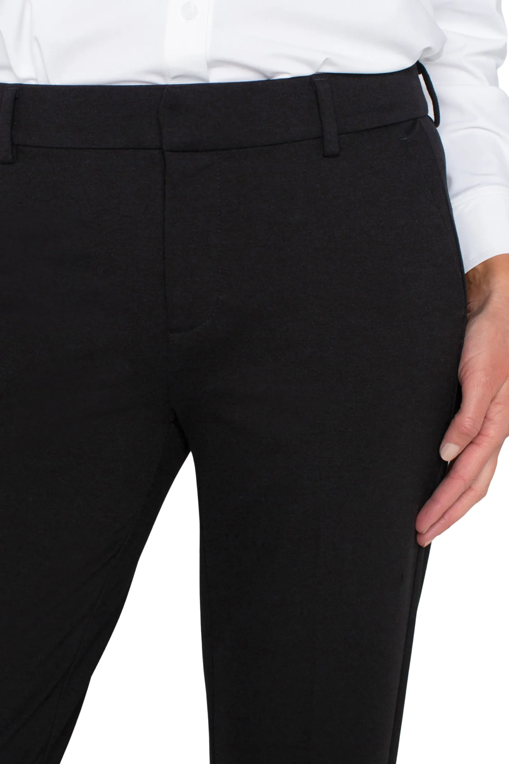 Pants|Trousers-Liverpool Los Angeles KELSEY KNIT TROUSER SUPER STRETCH - TALL Black