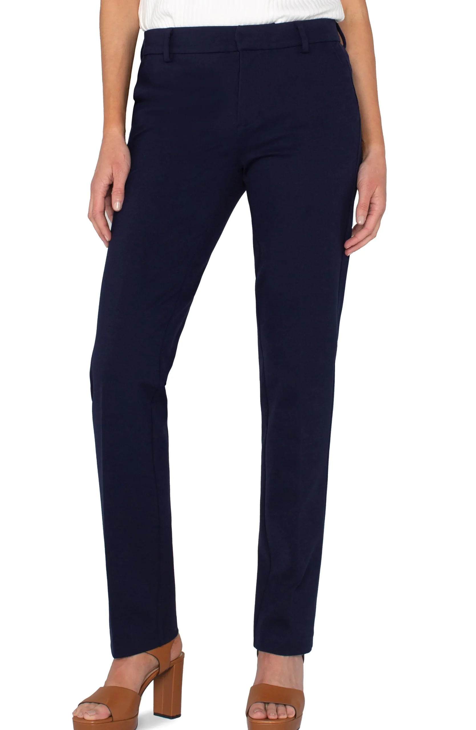 Tall-Liverpool Los Angeles KELSEY KNIT TROUSER SUPER STRETCH - TALL Cadetblue