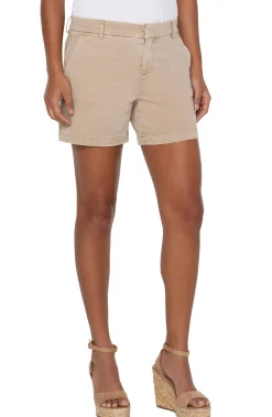 Shorts|Shorts-Liverpool Los Angeles KELSEY TROUSER SHORT Biscuittan