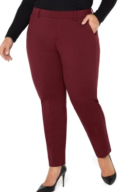 Trousers|Pants-Liverpool Los Angeles KELSEY TROUSER SUPER STRETCH Bordeaux