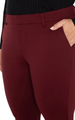 Trousers|Pants-Liverpool Los Angeles KELSEY TROUSER SUPER STRETCH Bordeaux