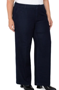 Jeans-Liverpool Los Angeles KELSEY WIDE LEG TROUSER Indigorinse