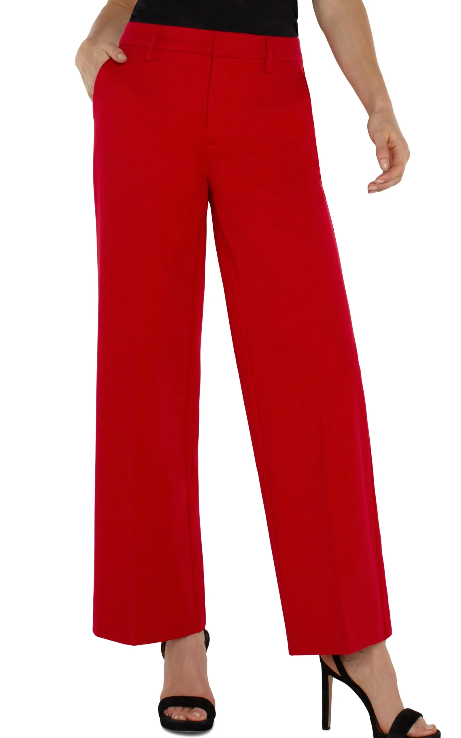 Pants|Trousers-Liverpool Los Angeles KELSEY WIDE LEG TROUSER Tangored