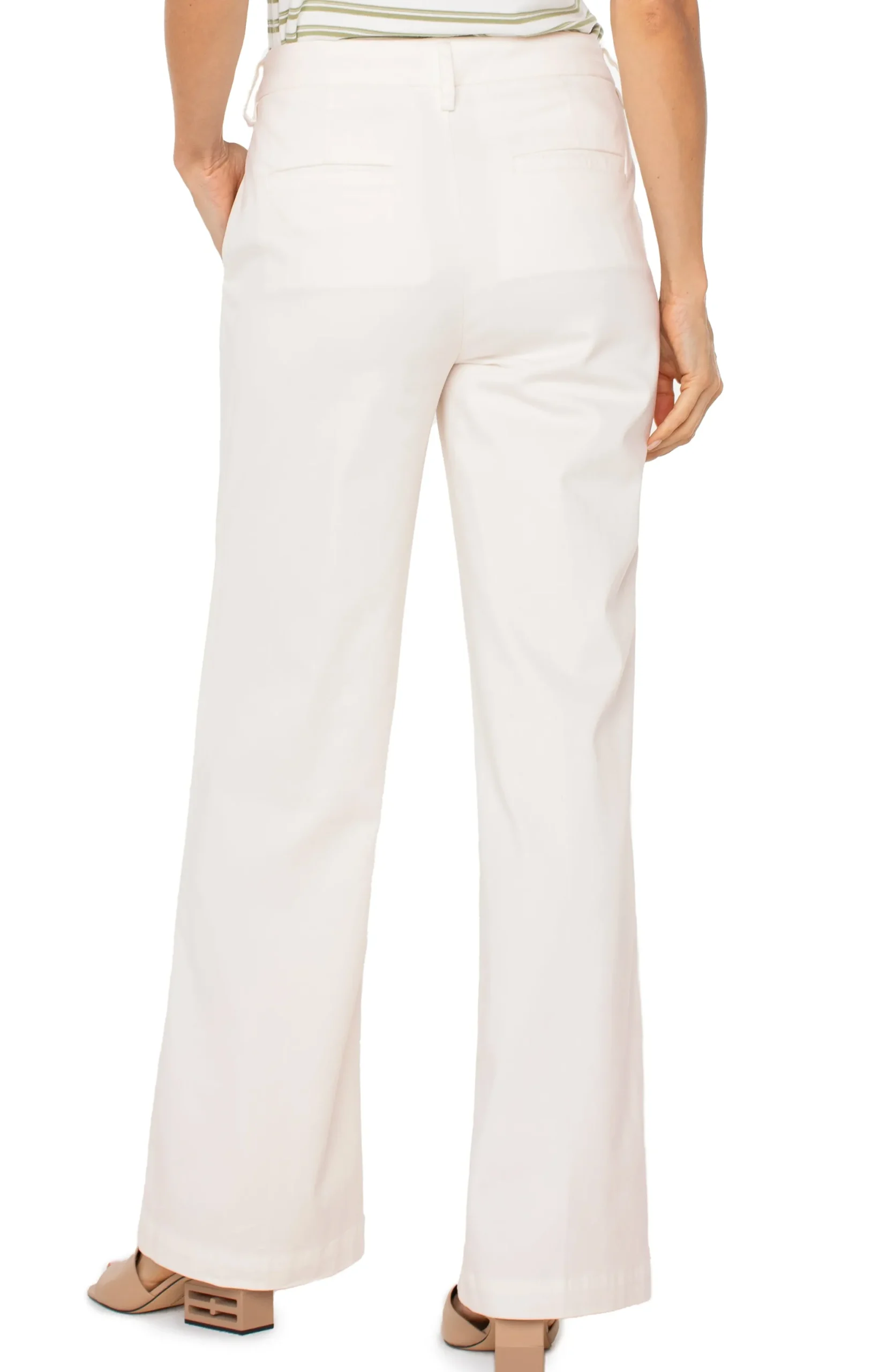 Pants|Trousers-Liverpool Los Angeles KELSEY WIDE LEG TROUSER Bone