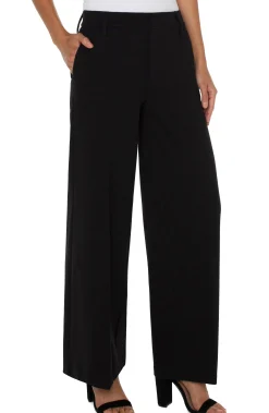 Trousers|Wide-Leg-Liverpool Los Angeles KELSEY WIDE LEG TROUSER Black