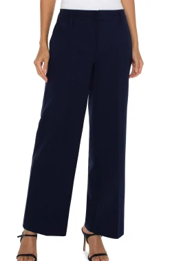 Trousers|Wide-Leg-Liverpool Los Angeles KELSEY WIDE LEG TROUSER Cadetblue