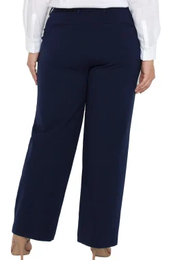 Pants-Liverpool Los Angeles KELSEY WIDE LEG TROUSER Cadetblue