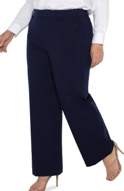 Pants-Liverpool Los Angeles KELSEY WIDE LEG TROUSER Cadetblue