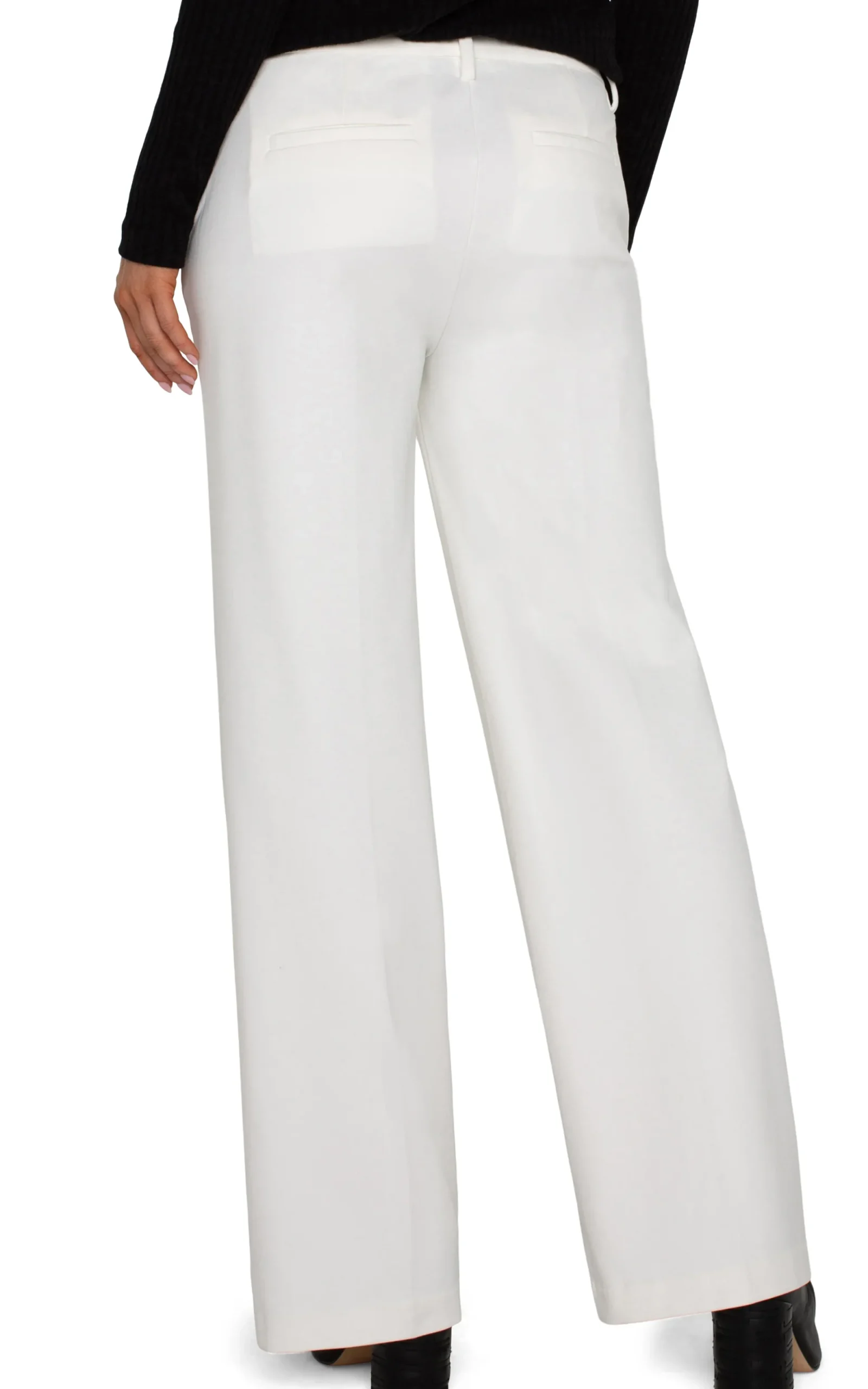 Trousers-Liverpool Los Angeles KELSEY WIDE LEG TROUSER Vintagewhite