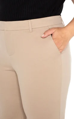 Pants-Liverpool Los Angeles KELSEY WIDE LEG TROUSER Biscuittan