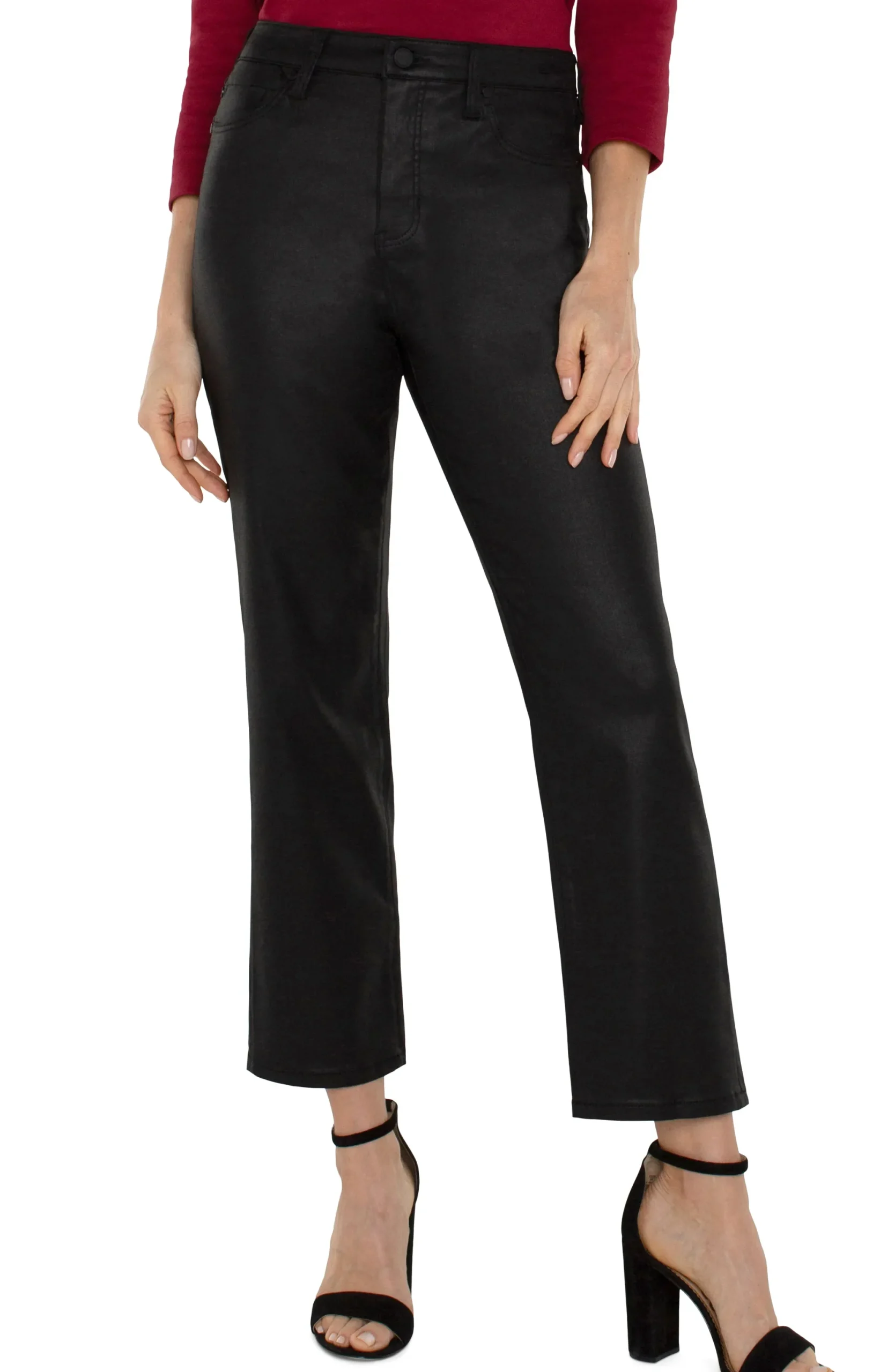 Jeans|Straight-Liverpool Los Angeles KENNEDY HI-RISE CROP STRAIGHT ECO Coatedblack