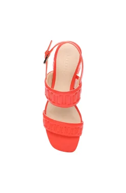 Heels-Liverpool Los Angeles LAKEWOOD LOGO STITCH SLINGBACK WITH BLOCK HEEL Coral