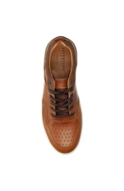 Sneakers-Liverpool Los Angeles LAUNCH TEXTURED LEATHER SNEAKER Cognac