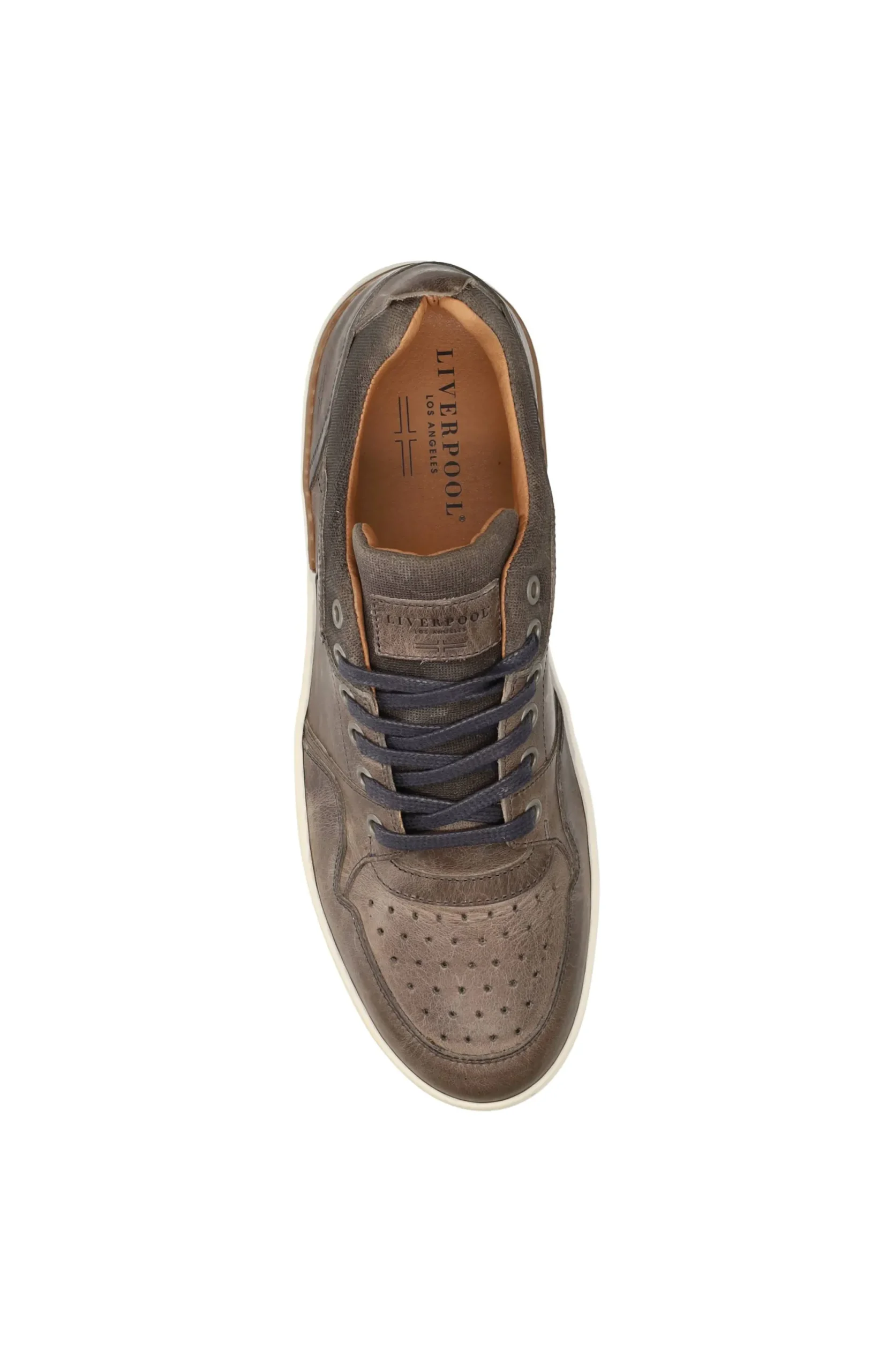 Sneakers-Liverpool Los Angeles LAUNCH TEXTURED LEATHER SNEAKER Grey