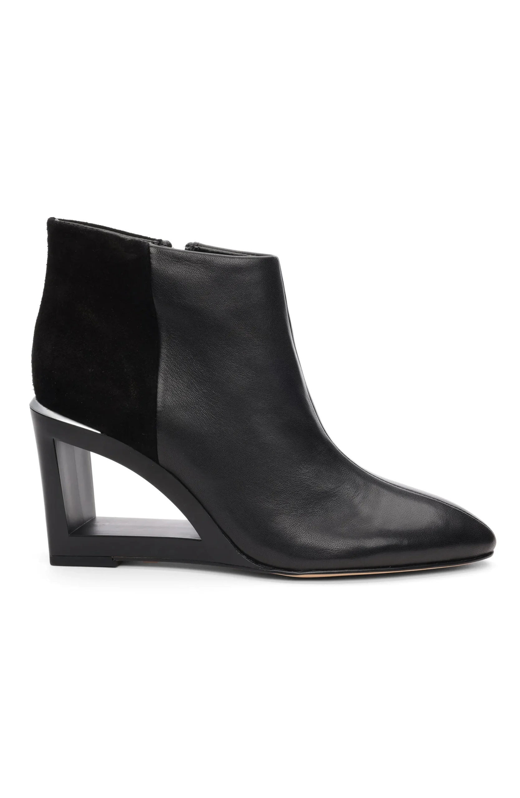 Boots|Wedges & Espadrilles-Liverpool Los Angeles LAX BOOTIE WITH CHOP OUT WEDGE Black