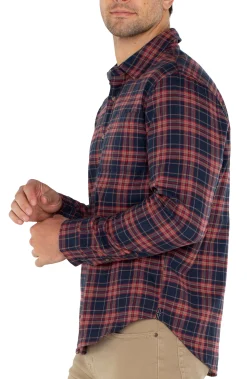 Shirts-Liverpool Los Angeles LONG SLEEVE BUTTON UP SHIRT Navyredmulti