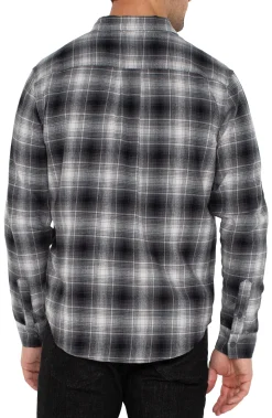 Shirts-Liverpool Los Angeles LONG SLEEVE BUTTON UP SHIRT Greyoffwhiteblack