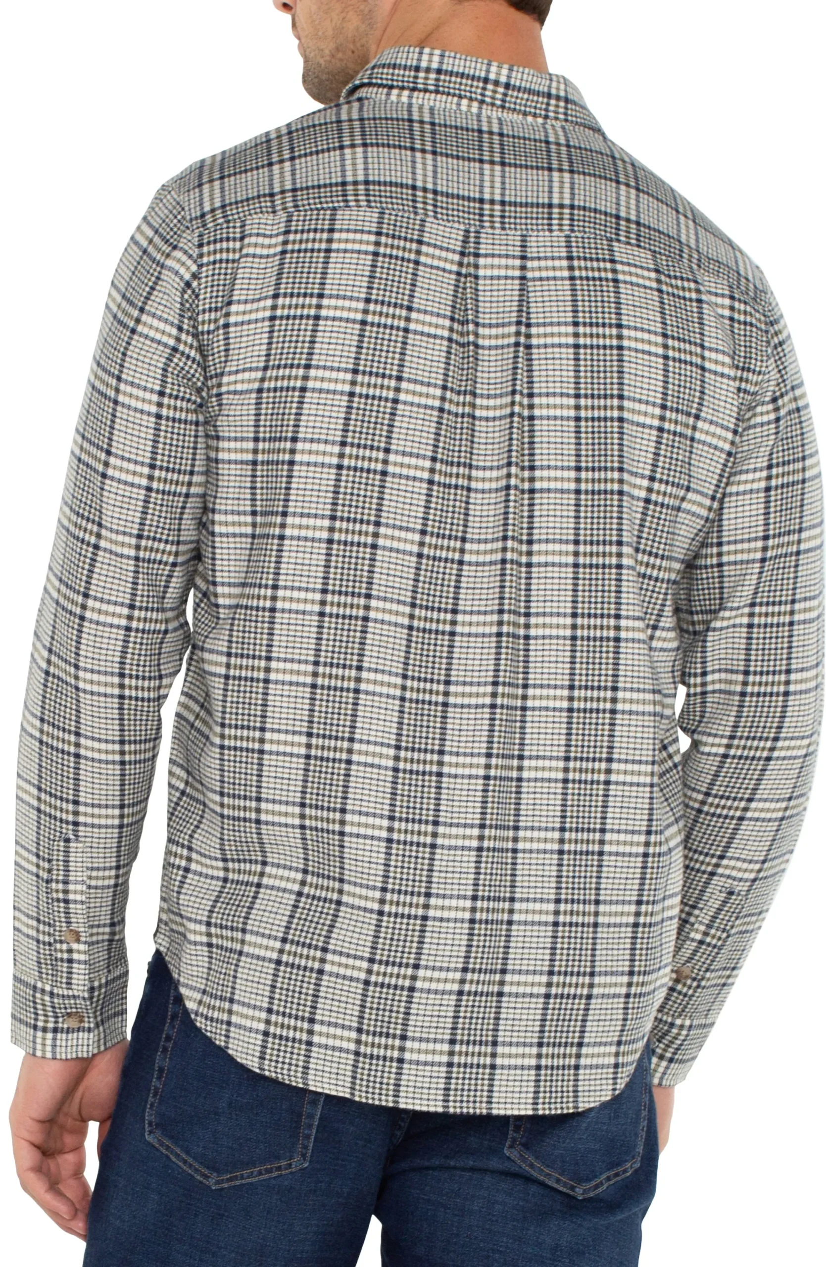 Shirts-Liverpool Los Angeles LONG SLEEVE BUTTON UP SHIRT Ivorynavyolive