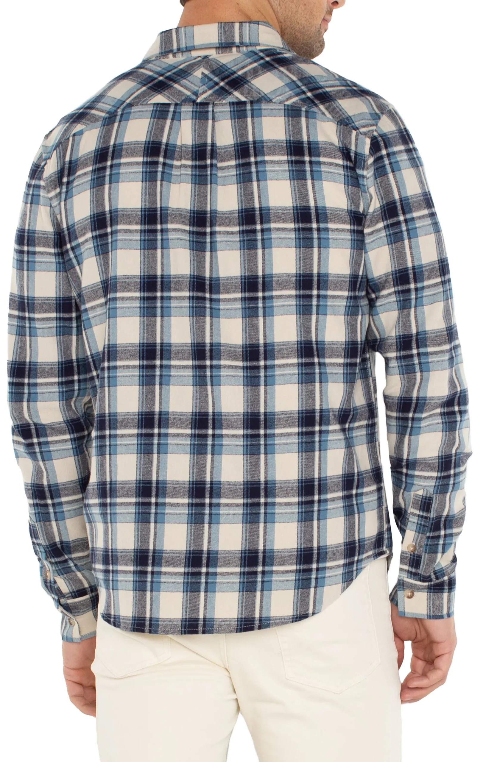 Shirts-Liverpool Los Angeles LONG SLEEVE BUTTON UP SHIRT Lighttanbluemulti