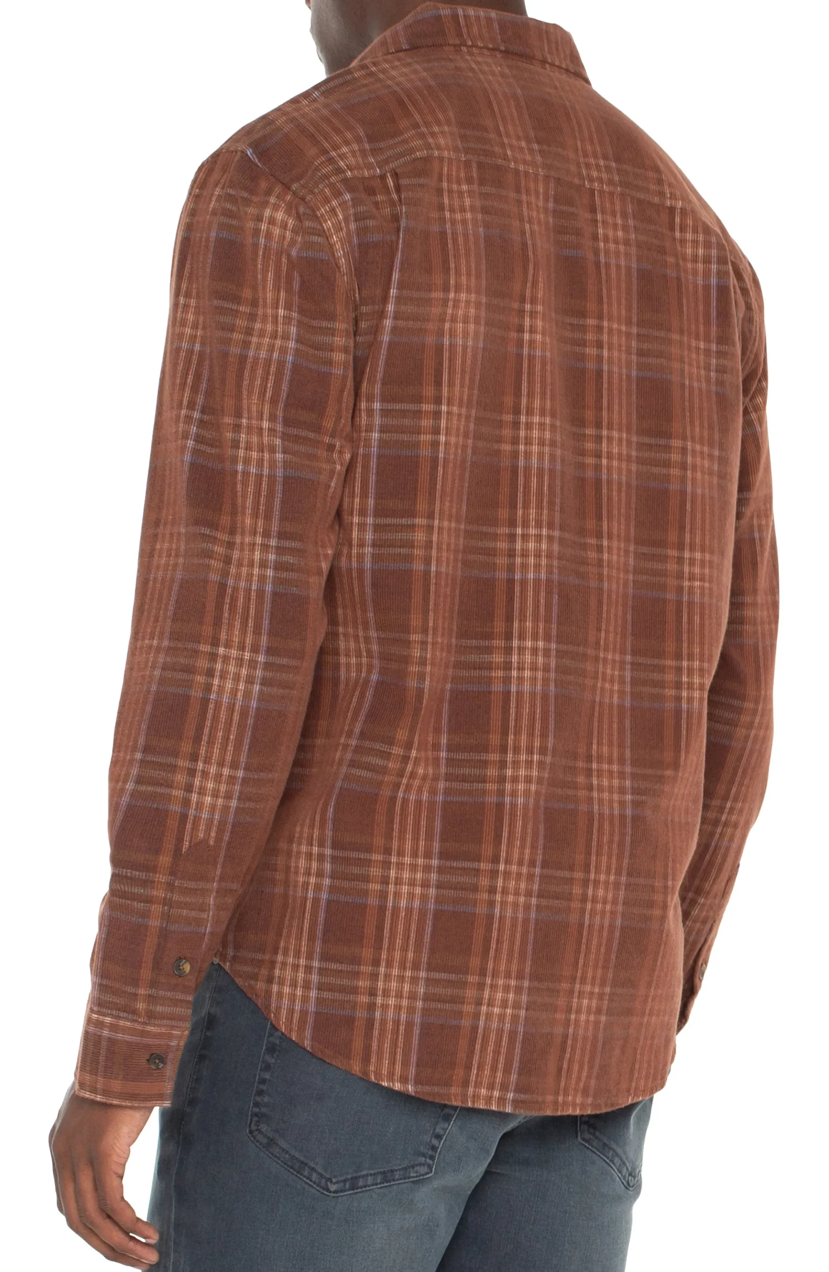 Shirts-Liverpool Los Angeles LONG SLEEVE BUTTON UP SHIRT Nutmegbluemulti