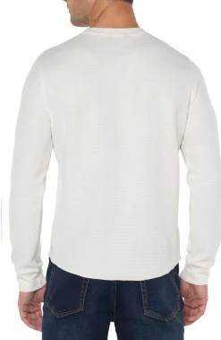 Shirts-Liverpool Los Angeles LONG SLEEVE CREW NECK Cream