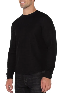 Shirts-Liverpool Los Angeles LONG SLEEVE CREW NECK Black