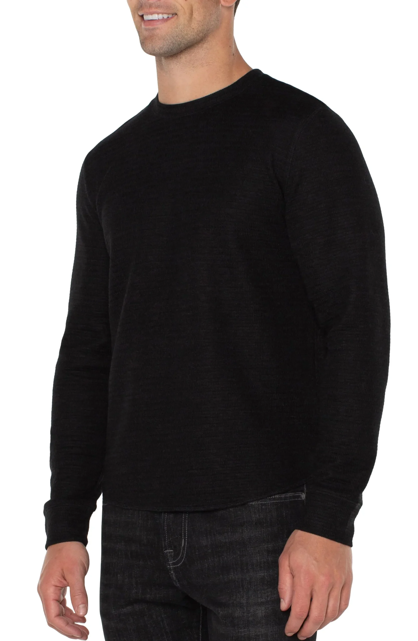 Shirts-Liverpool Los Angeles LONG SLEEVE CREW NECK Black