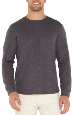 Shirts-Liverpool Los Angeles LONG SLEEVE CREW NECK Grey