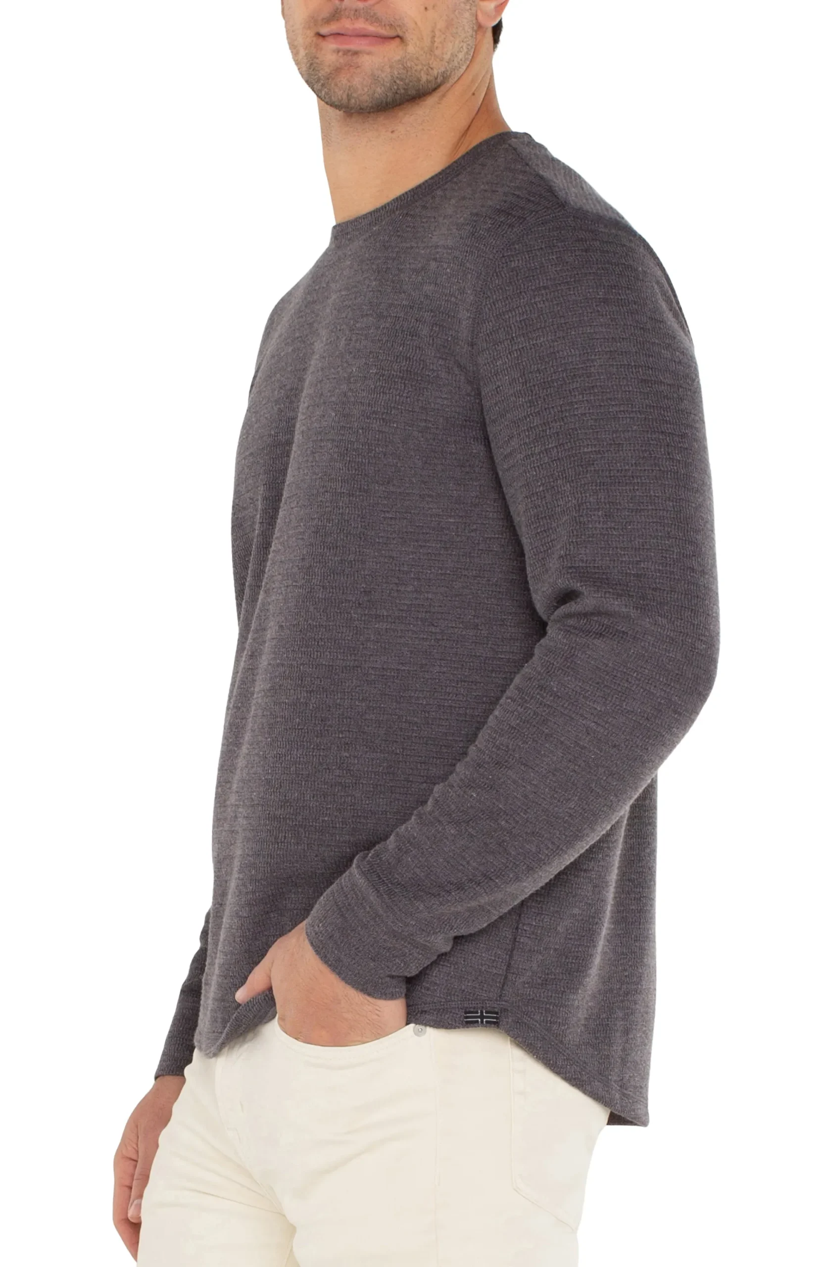 Shirts-Liverpool Los Angeles LONG SLEEVE CREW NECK Grey