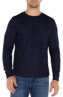 Shirts-Liverpool Los Angeles LONG SLEEVE CREW NECK Navy