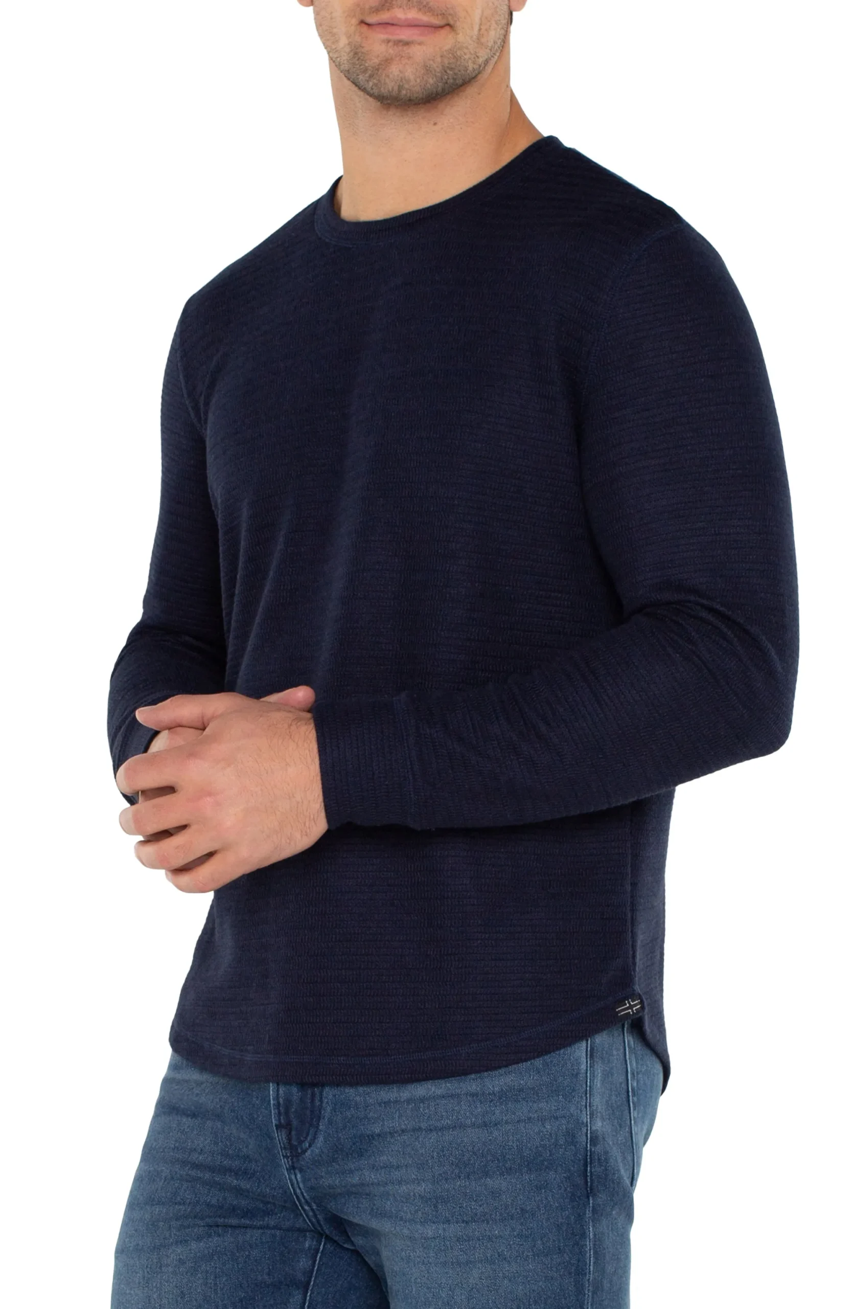 Shirts-Liverpool Los Angeles LONG SLEEVE CREW NECK Navy
