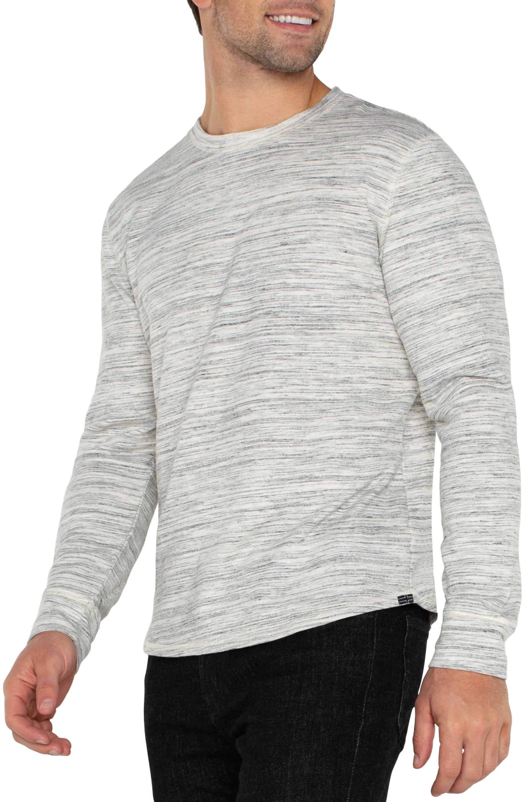 Shirts|Tees-Liverpool Los Angeles LONG SLEEVE CREW NECK Greywhitemulti