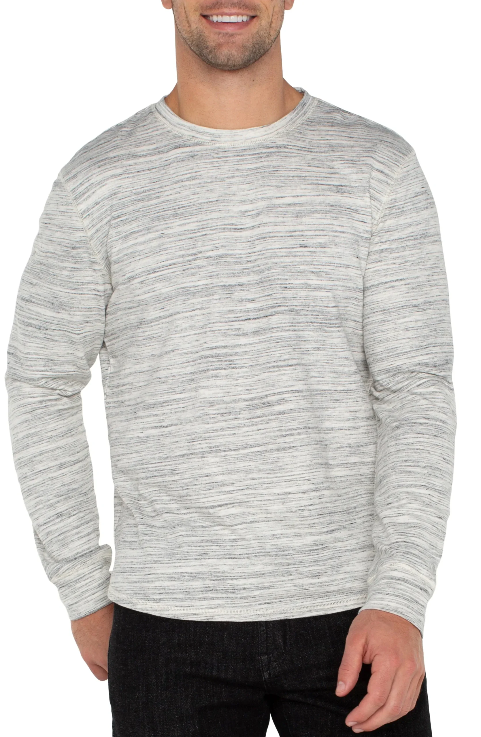 Shirts|Tees-Liverpool Los Angeles LONG SLEEVE CREW NECK Greywhitemulti