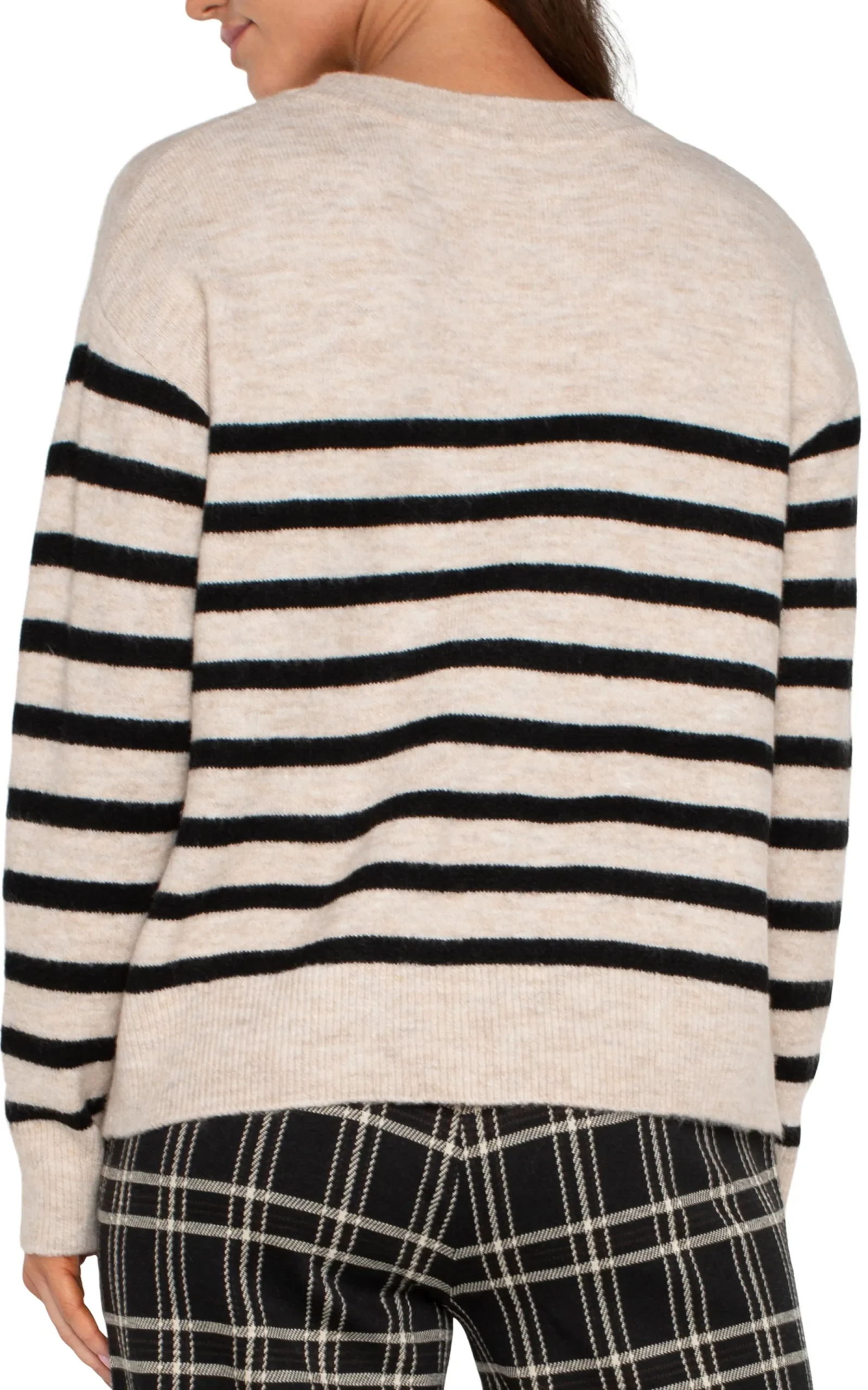 Sweaters|Tees-Liverpool Los Angeles LONG SLEEVE CREW NECK DROP SHOULDER SWEATER Oatmealheather