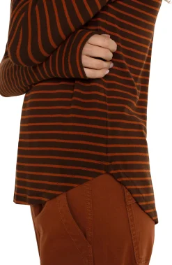 Tees-Liverpool Los Angeles LONG SLEEVE SCOOP NECK TOP Turmericstripe