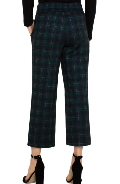 Pants|Knit Pull-On-Liverpool Los Angeles MABEL PULL-ON ANKLE STRAIGHT Darkforesttartanplaid