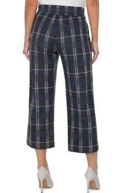 Knit Pull-On-Liverpool Los Angeles MABEL PULL-ON WIDE LEG Blackqueenblueplaid