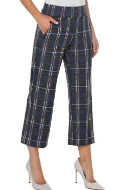 Knit Pull-On-Liverpool Los Angeles MABEL PULL-ON WIDE LEG Blackqueenblueplaid