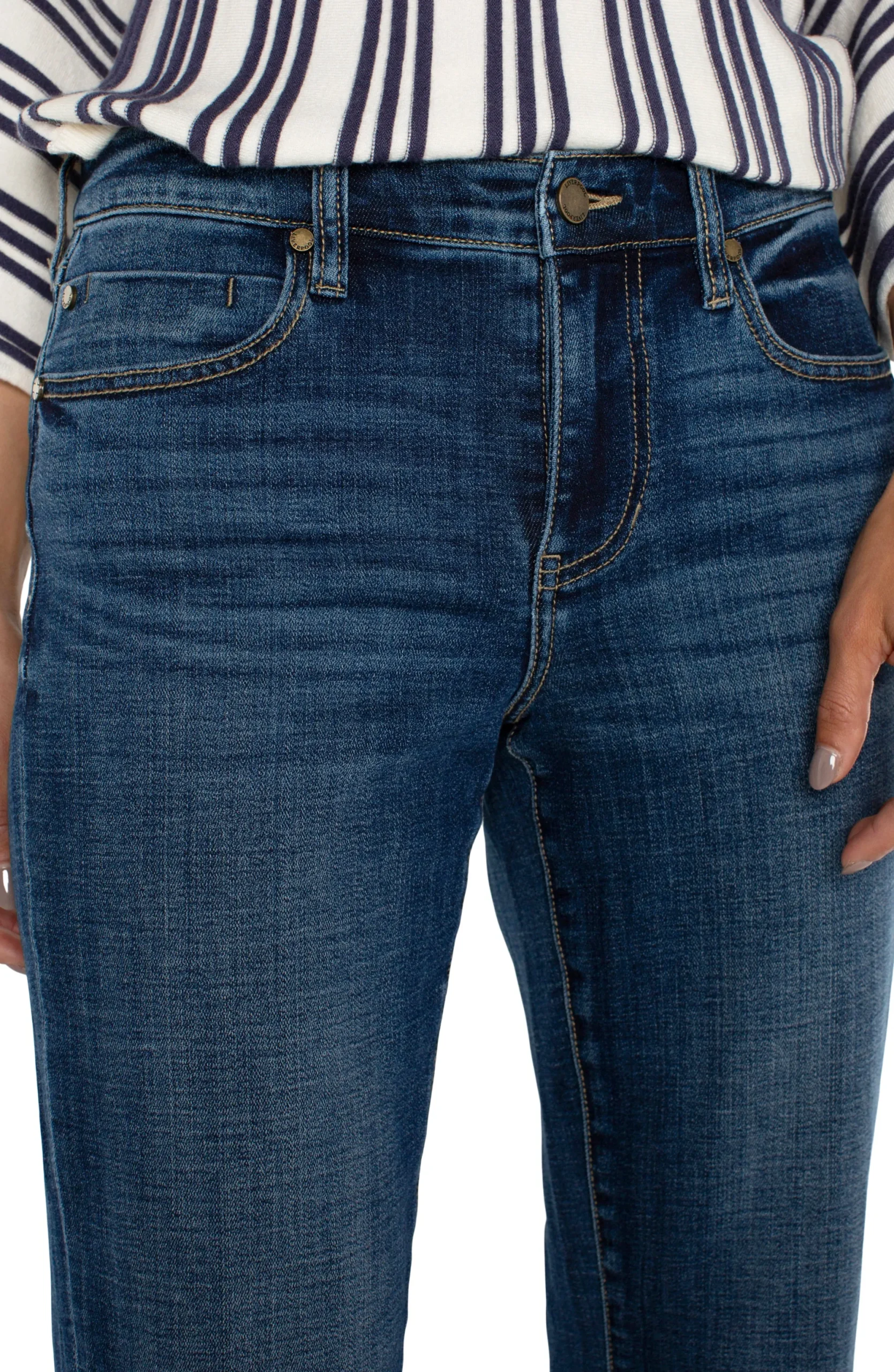 Jeans|Boyfriend & Girlfriend-Liverpool Los Angeles MARLEY GIRLFRIEND CUFFED ECO Rushland