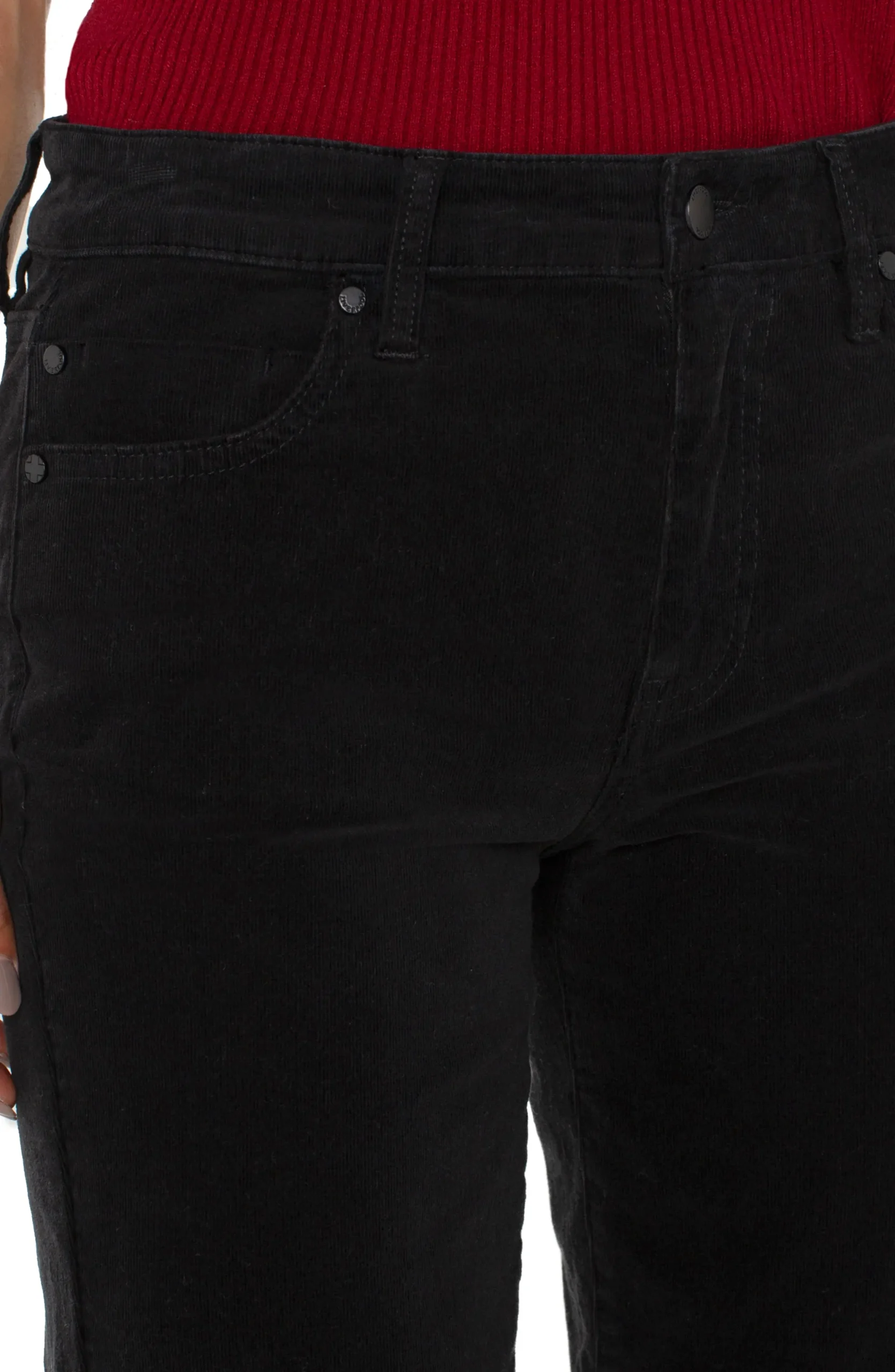 Jeans|Pants-Liverpool Los Angeles MARLEY GIRLFRIEND CUFFED CORDUROY Onyx